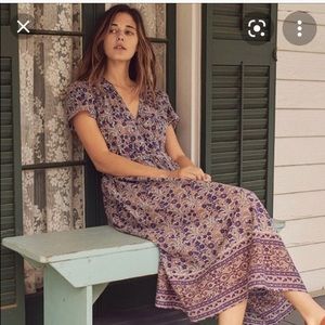 Christy Dawn Dress in Purple Indian Floral Print